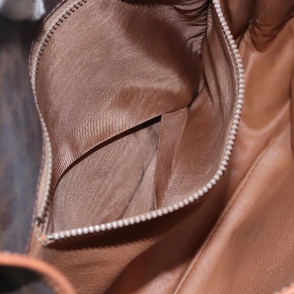 CELINE Macadam Canvas Shoulder Bag PVC Leather Brown - Picture 14 of 16